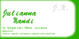 julianna mandi business card